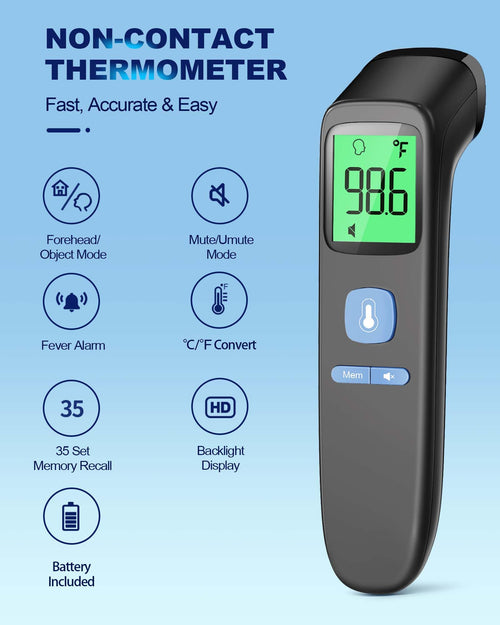 ANMEATE Forehead Thermometer for Adults