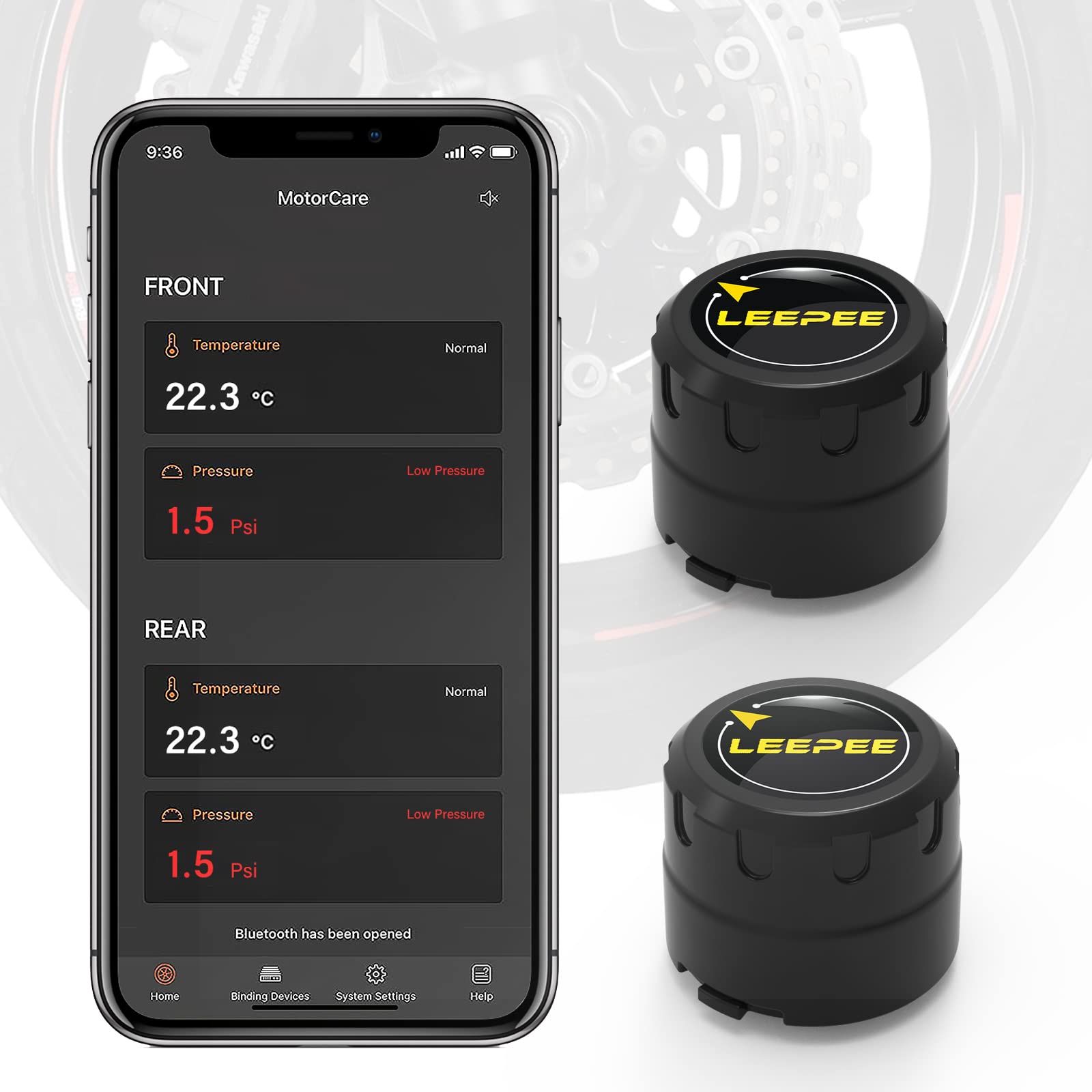 Motorcycle Tire Pressure Monitoring System
